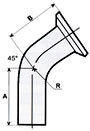90� r�rb�j med TC, ASME-BPE, 316L