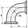 90� r�rb�j med TC, ASME-BPE, 316L
